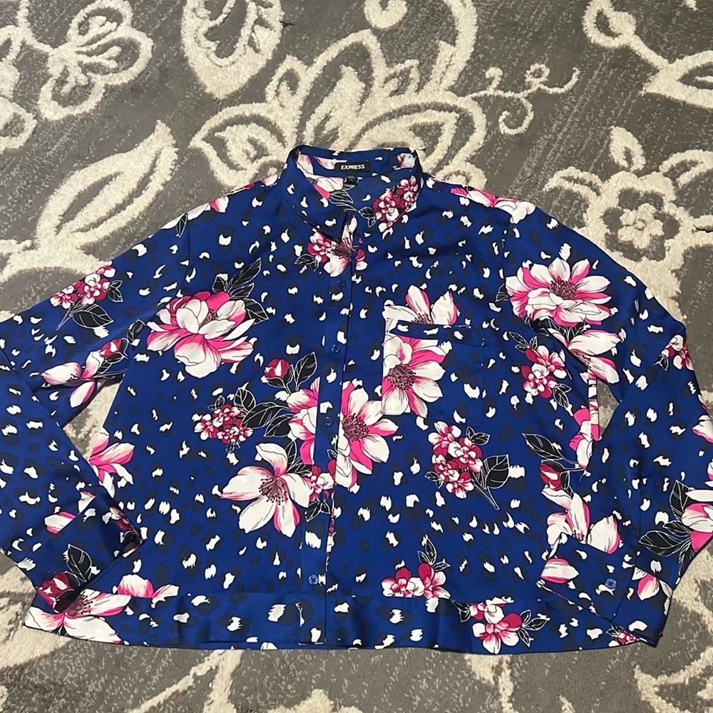 Express long sleeve blouse. Like new. Soft and silky. Size XL